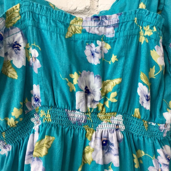 Forever 21 Ruffled Floral Cotton Cropped Tank Top - Picture 3 of 6